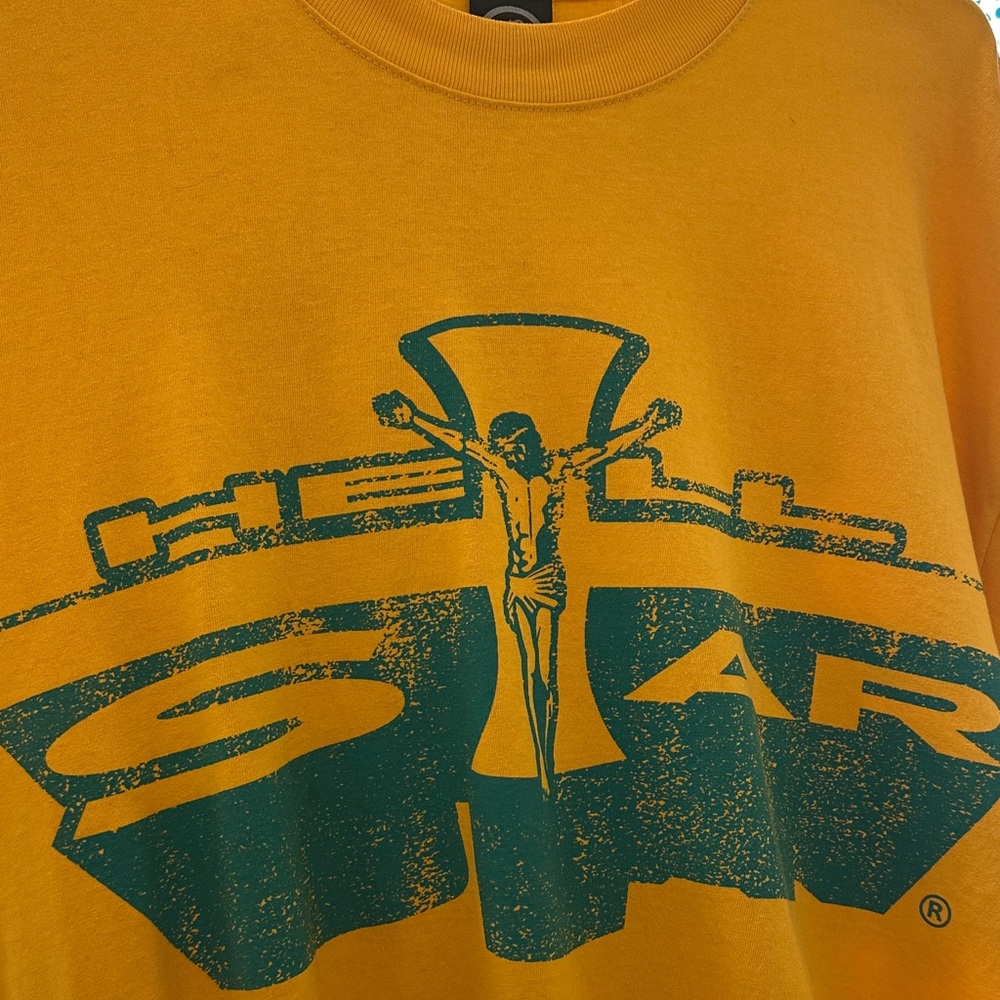 Hell Star Men's Yellow Graphic T-Shirt 100% Authentic